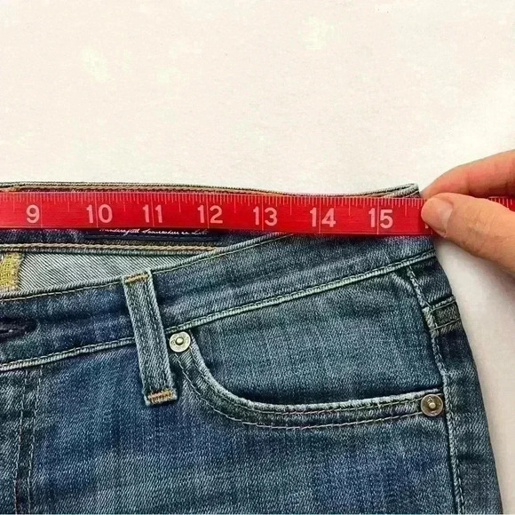 Adriano Goldschmied The Premiere Cuffed Ankle Skinny Straight Jeans Size 28R - Picture 16 of 16